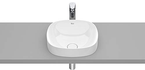 Roca,INSPIRA,SOFT - Lavabo de FINECERAMIC® de encimera,Blanco,370mm x 370mm x 75mm,A32750R000
