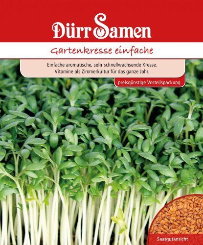 Gartenkresse Samen Einfache Kressesamen Vorteilspackung ca 250 g Küchenkräuter Kräutersamen Saatgut Balkon Garten Hochbeet Kübel Dürr Samen