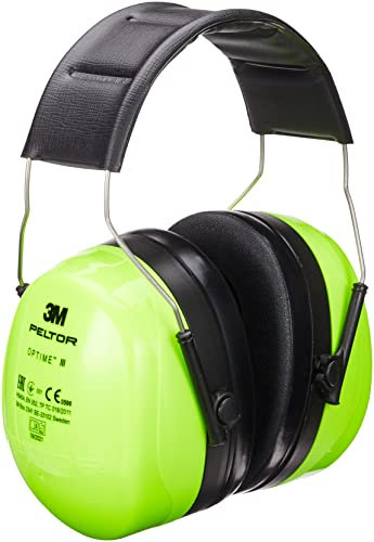 3M H540A-461-GB Cuffie Protettive, Temporale, Hi-Viz, Verde Militare
