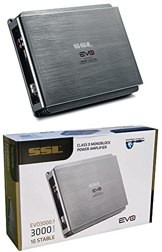SOUNDSTORM SSL 1 EVO3000.1 amplificatore 1 canale 3000 watt max stabile a 1 ohm specifico per subwoofer classe d con controllo remoto incluso e filtro subsonico, 1 pezzo
