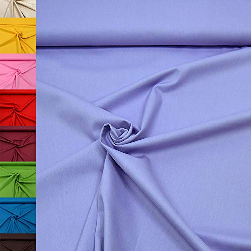 MAGAM-Stoffe Sophie Baumwollstoff Uni 100% Baumwolle Oeko-Tex Meterware 50cm (17. Flieder)
