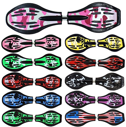 FunTomia Waveboard monopatín con ruedas ABEC-11, incluye bolsa de transporte y CD