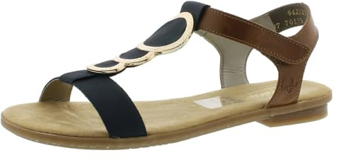 Rieker Kvinnor 64278 kvinnor med öppen tå Sandaler, Pecifik Amaretto 16, 43 EU