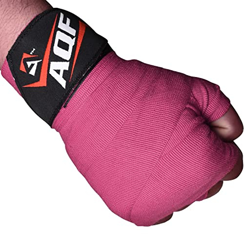 AQF Boxbandagen 4m Elastisch Bandagen Boxen MMA Kickboxen Harren & Damen | Handgelenkschutz, Klettverschluss, Premium Baumwollmischung, Langlebiges Material, Für Kampfsport, Paarweise Lieferung