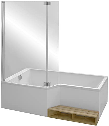 Jacob Delafon Neo E4930-GA Pare 2 Volets Bain-Douche Néo, Chrome
