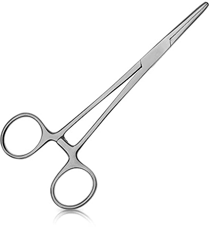 May Klemme mit Sperre (Edelstahl) | Gerade (15cm) | Vielseitig für Hobby & Handwerk