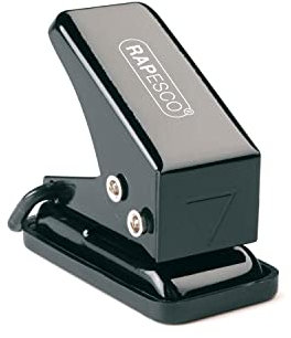 Rapesco PF15A001 1-Fach Papier Lochzange, 8 Blatt Kapazität, Schwarz