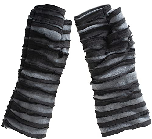 Vishes - Alternative Bekleidung - Arm Stulpen Pulswärmer mit Daumen Handschuhe Aufgeschnitten Cutwork