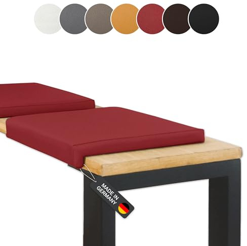 Lycce Bankauflage/Klemmkissen 1 Leiste, Kunstl. rot, Banktiefe ab 35cm