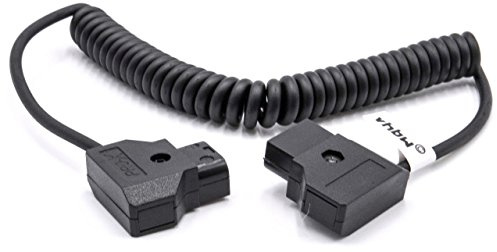 vhbw Adapter Kabel D-Tap (m) auf D-Tap (m) für Kameras | Spiralkabel, Schwarz