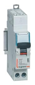 406876 Disjoncteur Legrand 2A unipolaire + neutre DX3 - courbe C - 4,5/6kA - AUTO+VIS - 1 module