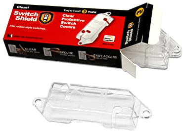 Clear Light Switch Guards, 3 - Pack | Rocker Style | Child Safety Cover | Light Switch Protection | Two Levels of Security | Home and Office