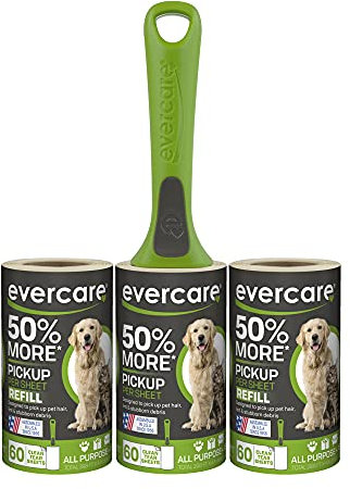 Evercare Pet Extreme Stick Plus Lint Roller Combo Pack, 180 Sheets