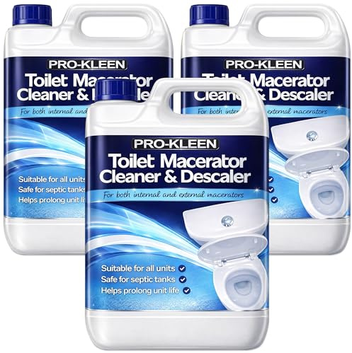 Pro-Kleen Toilet Macerator Cleaner & Descaler 15L - Concentrated, Long-Lasting Formula, Compatible With All Saniflo Pump Units, Toilets & Urinals, Helps Prolong Life of Unit