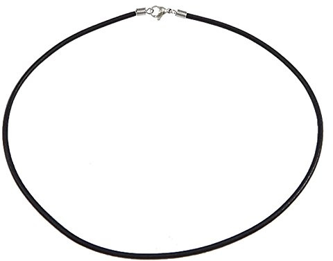 Vifaleno Lederkette Schwarz 45 cm – 2,5 mm Echtleder Halskette mit Edelstahl Karabinerverschluss – Schmuckkette für Anhänger Damen & Herren