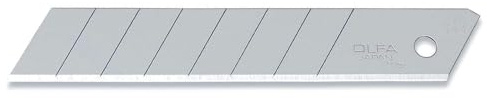 OLFA LB-6B - Pack de 6 cuchillas troceables 18 mm plateadas