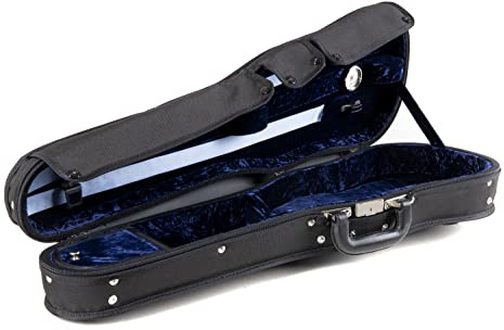 GEWA Violinformetui 4/4 Liuteria Maestro - schwarz/blau - Thermokern - Gepolsterte Schwebelagerung - Wasserabweisender Schraubbezug - Schweizer Schloss - Rucksackriemen