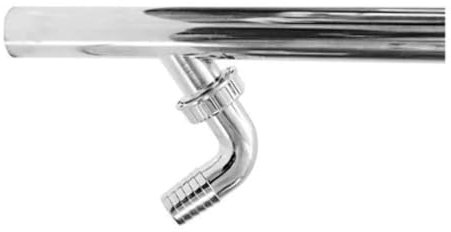 Canotto cromato per scarico lavatrice 32x300mm