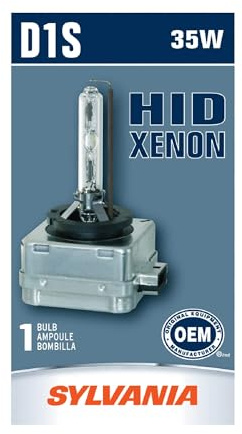SYLVANIA - D1S Basic HID (High Intensity Discharge) Headlight Bulb - High Performance Bright, White, and Durable Lamp (Contains 1 Bulb)