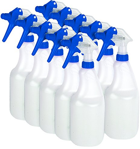 10x Complete Pack Of 750ml Blue Coloured Hand Trigger Spray Bottles for Cleaning, Gardening and Feeding, Industrial & Domestic - Comes With TCH Anti-Bacterial Pen!