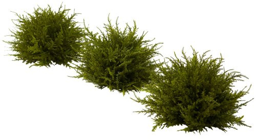 Nearly Natural 4949-S3 Cedar Balls, 7.5-Inch, Green, Set of 3,6.75 x 6.75 x 22.5