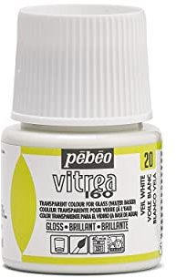 Pébéo Vitrea - Pintura para Cristal (45 ml), Color Blanco