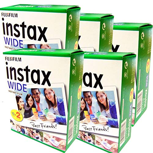 Bundle von 5 Packungen mit 20 Film Instax wide. Total 100 films