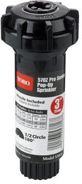 Toro 53816 3 180 ° 570ztm Pro Serie Pop-up fijo Spray con boquilla