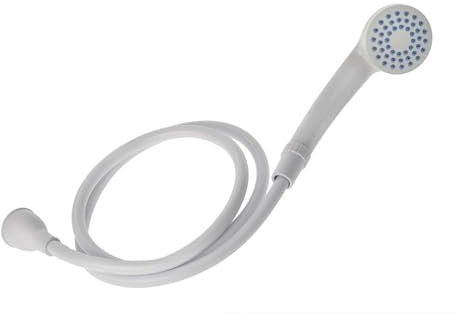 Blue Canyon Solo Single Tap Shower Spray| Max. Tap Size 2 cm| Premium Shower Attachment for Bath taps| Push-on-Fitting| Suitable for Round & Oval Taps| Shower Head for Bathroom| ~1.2 Meters| (White)