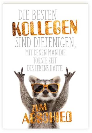 KE - Abschiedkarte XXL für Arbeitskollegen/Kollege/Kollegin, mit Umschlag, DIN B6, Karte/Geschenk zum Abschied, Auf Wiedersehen Karte, Motiv: The Best