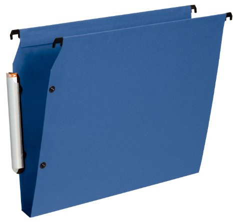 Esselte LGM VisioPlus PP - Dossiers Suspendus A4 Latéraux, Capacité 350 Feuilles, Fond 30 mm, Entraxe 330 mm, Porte-Étiquette XL Intégré, Lot de 10, Bleu, 58137