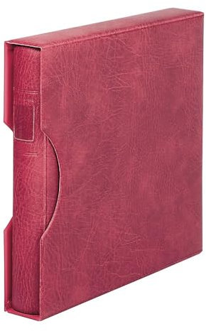 LINDNER Das Original Set: Ringbinder Regular mit Schutzkassette 814, weinrot