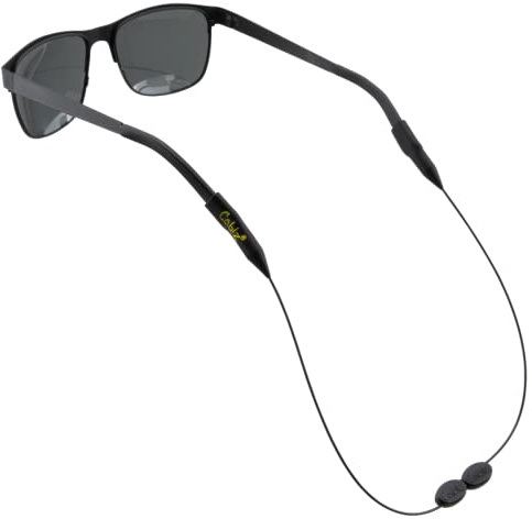 Cablz Zipz Adjustable Eyewear Retainer | Adjustable, Lightweight, Low Profile, Off-The-Neck Eyewear Retainer Strap | Black | 14 w/Regular Tip