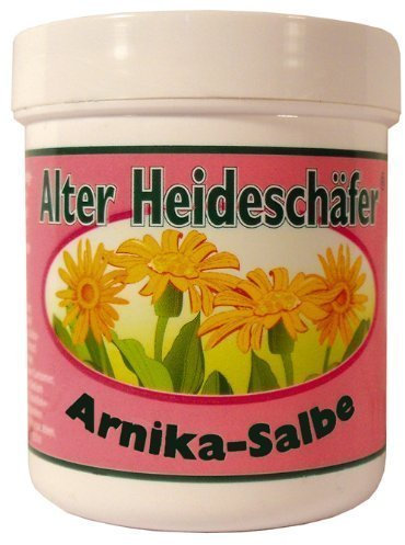 Arnika-Salbe zur Pflege beanspruchter, rauer und trockener Haut Alter Heideschäfer 100ml Dose mit Alufolie versiegelt