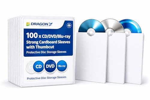 Dragon Trading®, 100 bustine in cartone rigido per CD e DVD