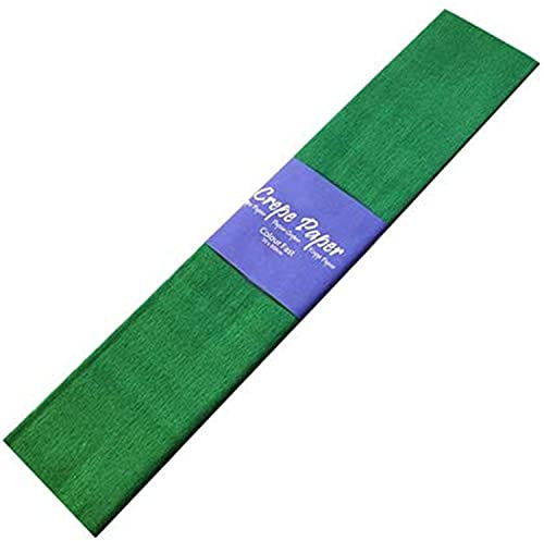 Crepe Paper 3 metre x 0.5 metre Colourfast Acid Free - Choose Colour (Dark Green)