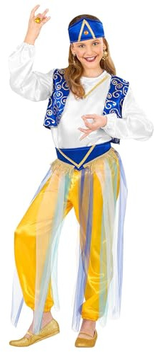 W WIDMANN MILANO Party Fashion ARAB PRINCESS (shirt, vest, pants with veils, belt, headpiece) - (140 cm / 8-10 Years)
