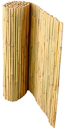 Bali - Esterilla de bambú extremadamente estable, 100 x 300 cm de bambú, cañas de bambú perforadas y conectadas con alambre, 1 m x 3 m