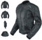 Scooters Chaqueta Señora Moto Protectores CE Mujeres extraíble térmica Negro M