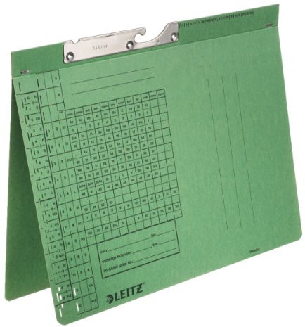 Leitz Pendelhefter Combi, Amtsheftung, Manilakarton, grün