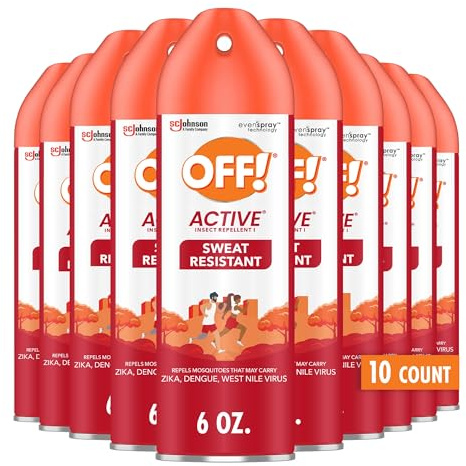 OFF! Active Insect Repellent Sweat Resistant Long Lasting Protection Repels Mosquitoes 6 Ounce (Pack of 12)