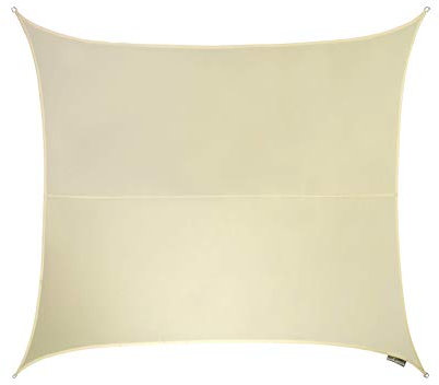 Kookaburra Waterproof Garden Sun Shade Sail Canopy in Ivory 98% UV Block (5.4m Square)