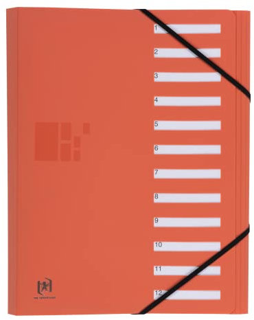 Oxford Ordnungsmappe, DIN A4, aus Kunststoff, orange