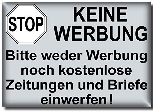 GreenIT 10 Stück Stop Bitte Keine Werbung kostenlose Zeitungen Briefe einwerfen Aufkleber Sticker Hinweis Briefkasten