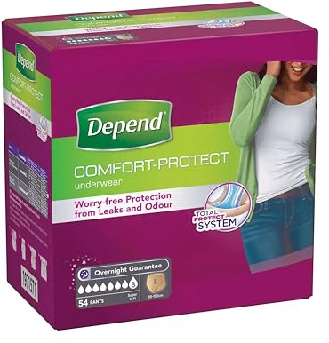 Depend Ropa interior absorbente Absorción Super Talla L Mujer - 54 unidades