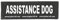 Interchangeable Patches, 1 pair, ASSISTANCE DOG, Size: Large, Black