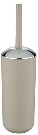 WENKO Portascopino per WC Brasil taupe - infrangibile, TPE, 10 x 37 x 10 cm, Tortora