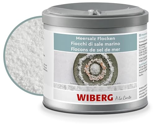 WIBERG Meersalz Flocken - Natürliches, unjodiertes, sonnengetrocknetes Meersalz, ideal für Fleisch, Fisch und Gemüse, 350 g