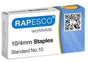 Rapesco AP510VZ3 Grapas Galvanizadas Tipo 10/4 mm, Paquete de 1000