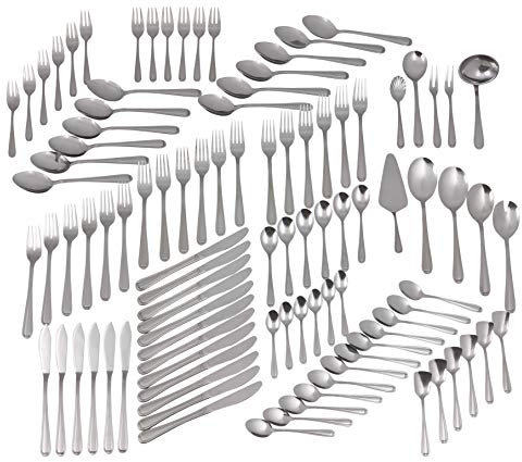 GRÄWE Besteckset für 12 Personen aus Edelstahl, Geschirrset, 100-teilig Set, nickelfrei, rostfrei, handpoliert, spülmaschinengeeignet - Serie Salzburg